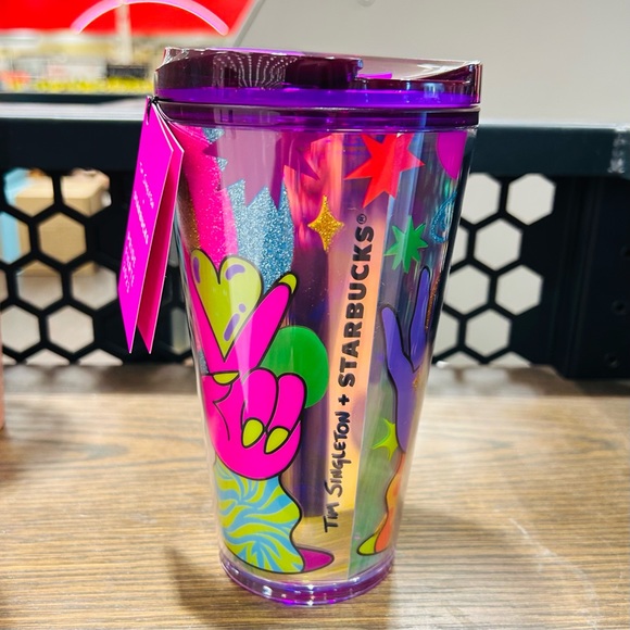 Starbucks Tim Singleton Pride Holographic Cup Tumbler Cold Brew 2023 Exclusive - Picture 11 of 11